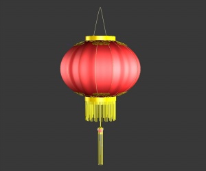 大红灯笼3D模型设计