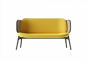 黄色极简沙发模型设计