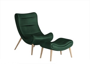墨绿色单人沙发模型设计