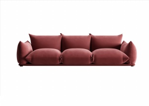 红色舒适沙发3D模型