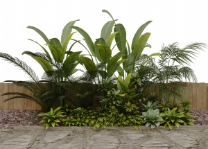 绿色植物3D模型设计
