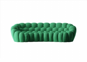 绿色时尚多人沙发模型