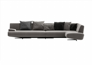 轻奢L型沙发模型设计