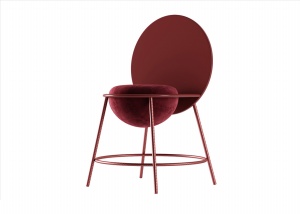 红色丝绒单椅模型设计