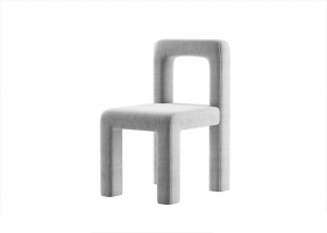 白色简约靠椅模型设计