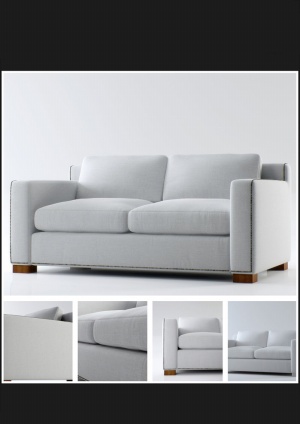 现代极简双人沙发模型