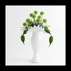 室内绿色植物盆栽模型