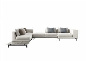 白色L型沙发模型设计