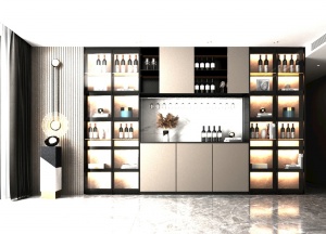 现代时尚酒柜3D模型设计