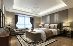 现代豪华家装卧室模型设计图