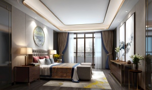 新中式卧室家装3D模型