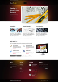 酒红色设计HTML网站模板
