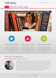 粉色描边CSS3大气模板