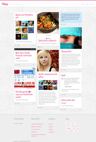 粉色系瀑布流CSS3模板
