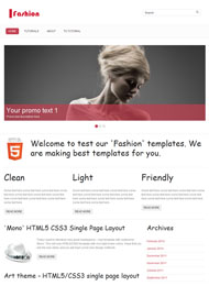 红灰配色线条HTML5博客模板
