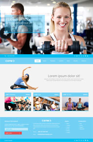 健身房锻炼html5模板