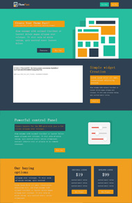 深绿色扁平排版HTML模板