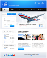 蓝色航空公司html5模板