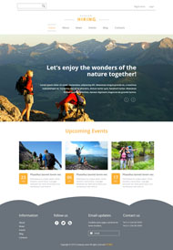 徒步登山运动HTML5模板