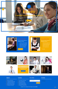 蓝色大学教育网站模板