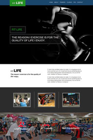 健身自行车运动网站模板