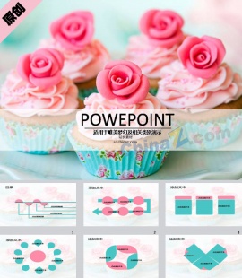 甜点诱惑ppt模板下载