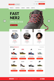 鞋子品牌折扣店网站模板