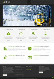 绿色清爽工程建设网站模板