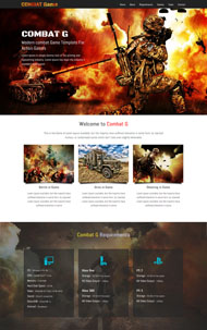 战争游戏公司网站模板