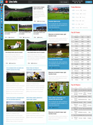 足球赛事直播HTML5网站模板
