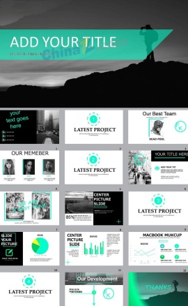 高端小清新动态PPT模板下载