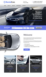 汽车租赁HTML5响应式模板