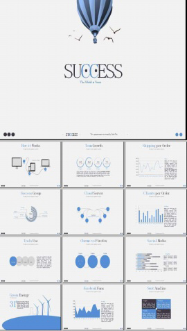 商业淡雅ppt模板免费下载