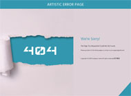 纸张撕开404错误模板