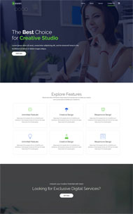 扁平化设计创业公司网站模板