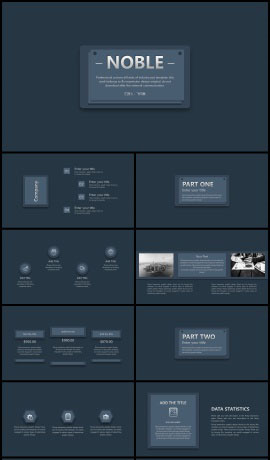 高贵简洁大气总结汇报PPT模板