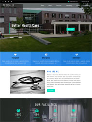 疗养院官方网站HTML5模板