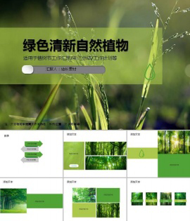 生态绿化环保工作汇报ppt模板
