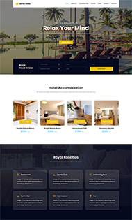海景房度假酒店网站模板