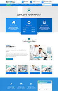 蓝色美容整形医疗网站模板