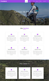 紫色欧美旅游公司网站模板