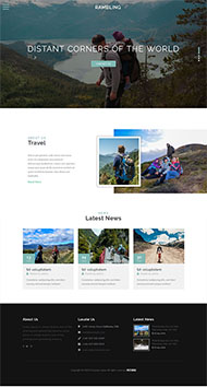 户外登山运动HTML5模板