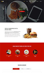 汉堡炸鸡美食网站模板