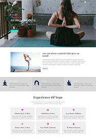 瑜伽训练爱好者网站模板