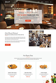 餐饮行业Bootstrap模板