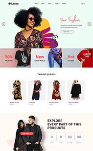 时尚女性服装商城网站模板