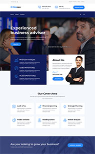 蓝色商业服务企业网站模板