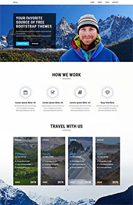 滑雪登山企业产品网站模板