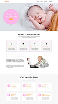 婴儿护理中心网站模板