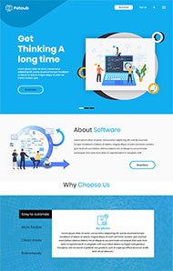 蓝色软件项目企业网站模板